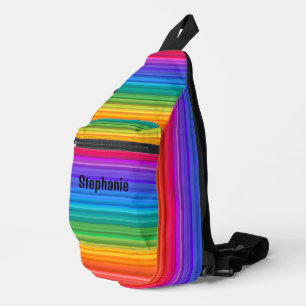 Regenbogenstreifen Design Sling Bag