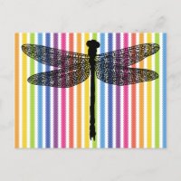 Regenbogenstreifen, Dragonfly Bug Insect-Silhouett