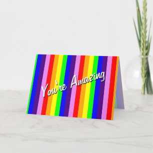 Regenbogenstreifen Du bist großartig Vielen Dank Karte