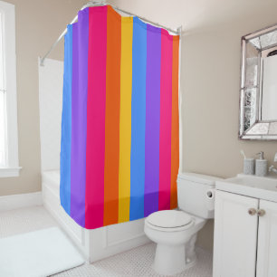Regenbogenstreifen Duschvorhang