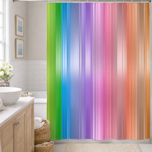 Regenbogenstreifen Duschvorhang