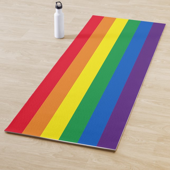 Regenbogenstreifen Farben Lgbt Lgbtq Schwulenflagg Yogamatte (Beispiel)