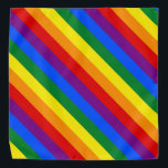 Regenbogenstreifen, farbenfroh Bandana für Mensche Halstuch<br><div class="desc">Regenbogenstreifen,  farbenfroh Bandana für Menschen und Haustiere</div>