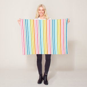 Regenbogenstreifen Fleecedecke