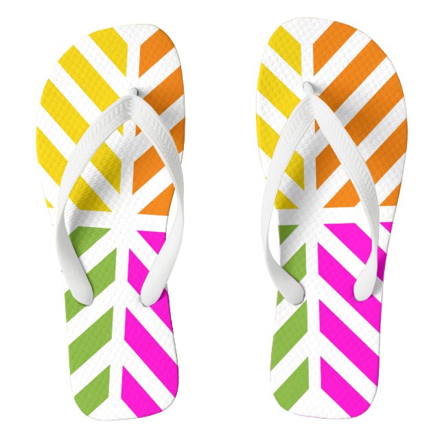 Regenbogenstreifen Flip Flops (Fußbett)