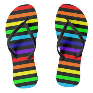 Regenbogenstreifen Flip Flops