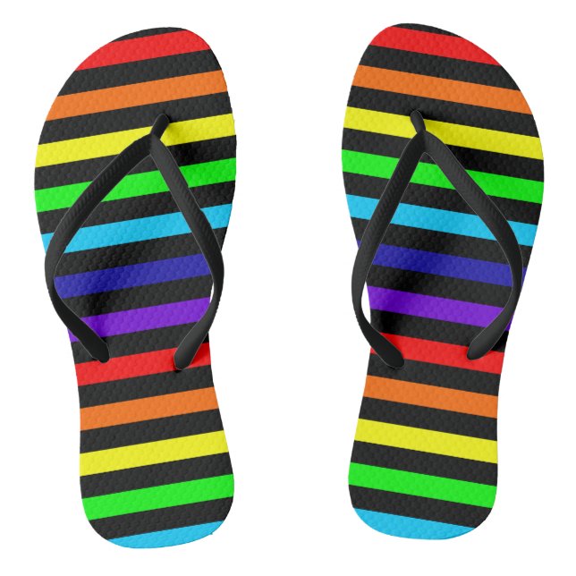 Regenbogenstreifen Flip Flops (Fußbett)