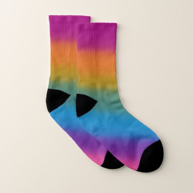 Regenbogenstreifen Flip Flops Socken (Paar)