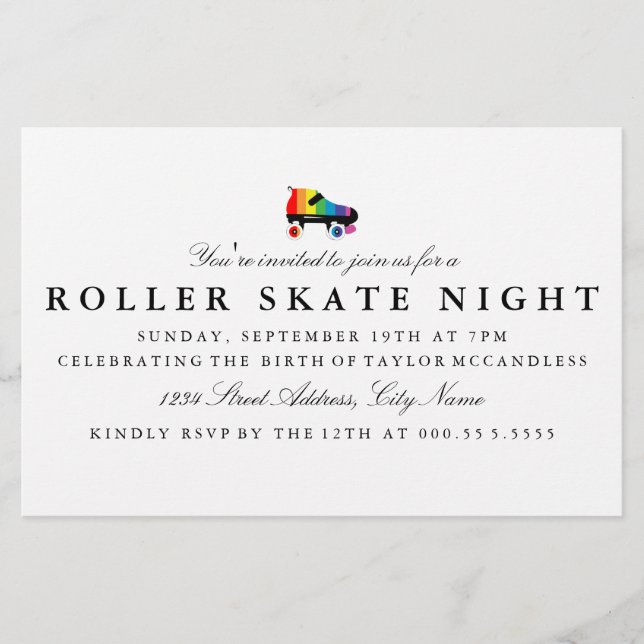 Regenbogenstreifen für Roller-Skate (Vorderseite)