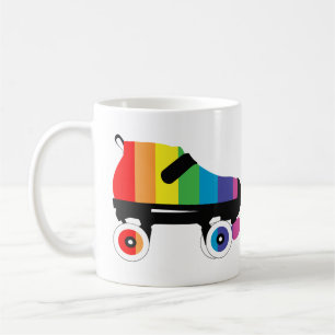 Regenbogenstreifen für Roller-Skate Kaffeetasse