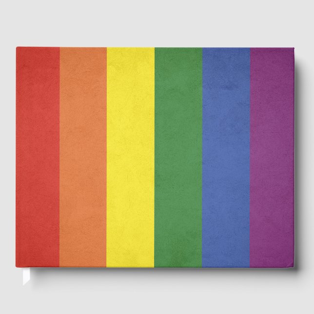 Regenbogenstreifen Gästebuch (Vorderseite)