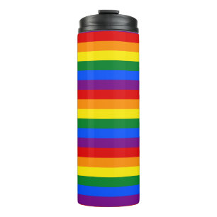 Regenbogenstreifen Gay Pride Design Thermal Tumble Thermosbecher