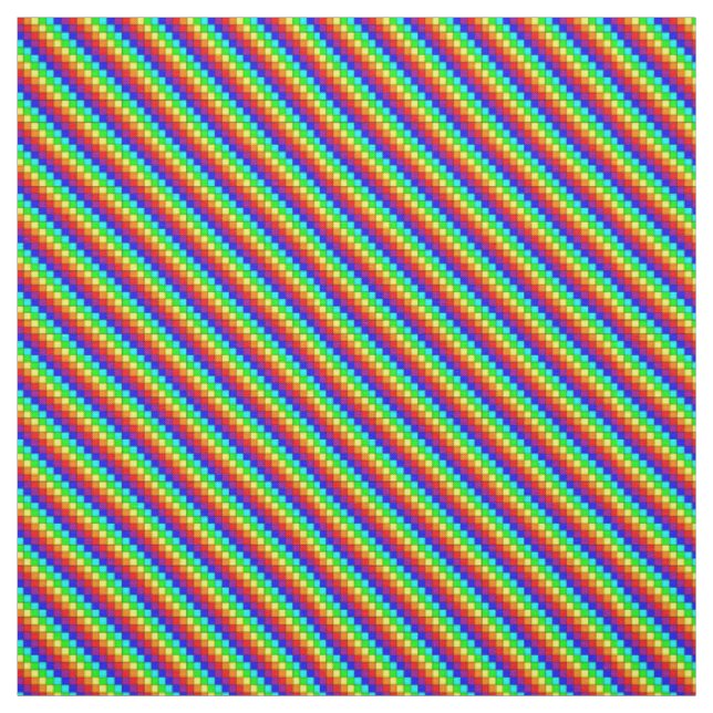 Regenbogenstreifen - gekämmter Baumwollstoff Stoff (Muster)