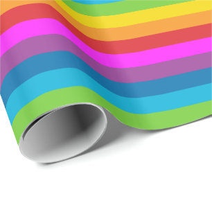 Regenbogenstreifen Geschenkpapier