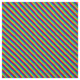 Regenbogenstreifen - Gewebe aus Elfenbein Stoff