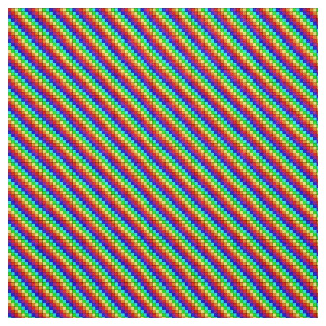 Regenbogenstreifen - Gewebe aus Elfenbein Stoff (Muster)