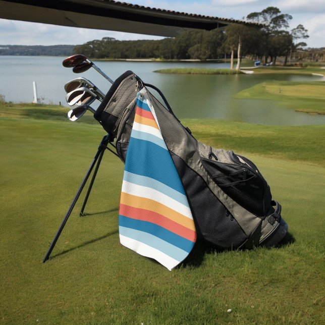 Regenbogenstreifen Golfhandtuch (golf towel)