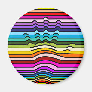 Regenbogenstreifen Hand Magnet