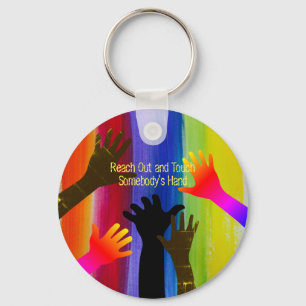 Regenbogenstreifen (Hände) Schlüsselanhänger