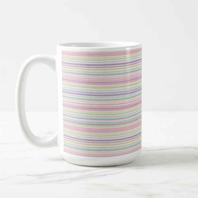 Regenbogenstreifen Hintergrund Kaffeetasse (Links)