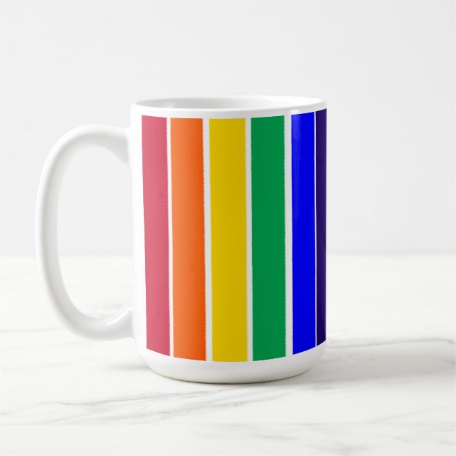 Regenbogenstreifen Kaffeetasse (Links)