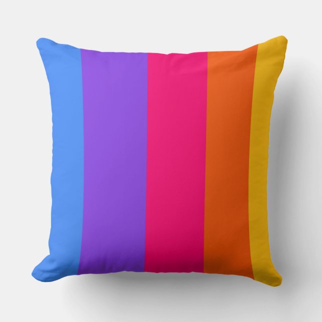 Regenbogenstreifen Kissen (Vorderseite)