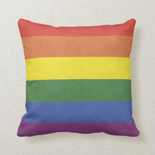 Regenbogenstreifen Kissen