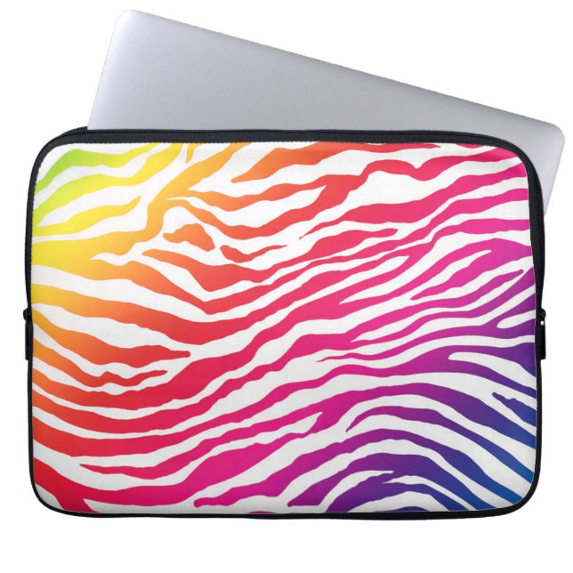Regenbogenstreifen Laptopschutzhülle (Vorderseite)