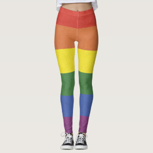 Regenbogenstreifen Leggings