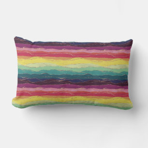 Regenbogenstreifen Lendenkissen