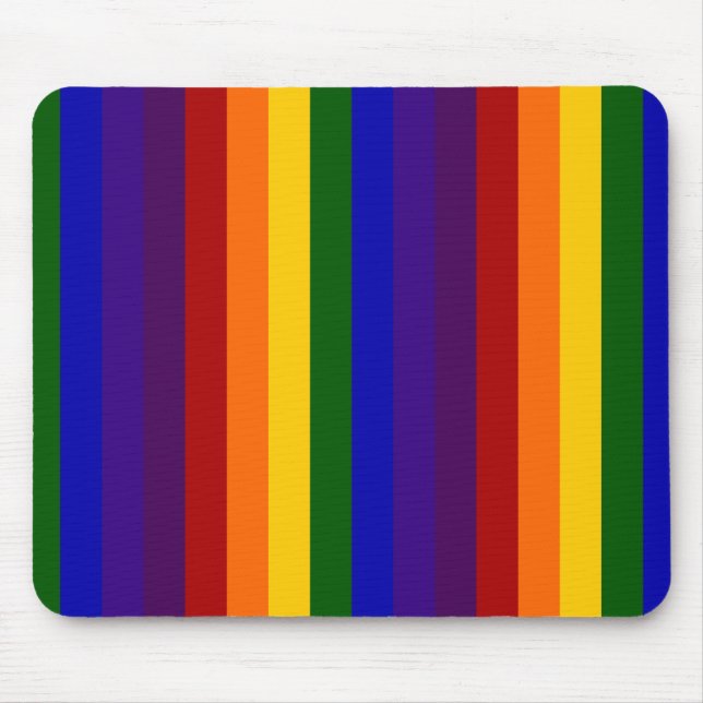 Regenbogenstreifen Mousepad (Vorne)