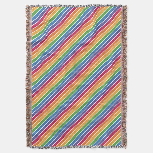 Regenbogenstreifen Muster Decke (Vorderseite Vertikal)