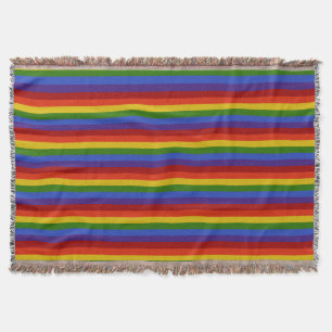 Regenbogenstreifen-Muster farbenfroh klassisch Decke