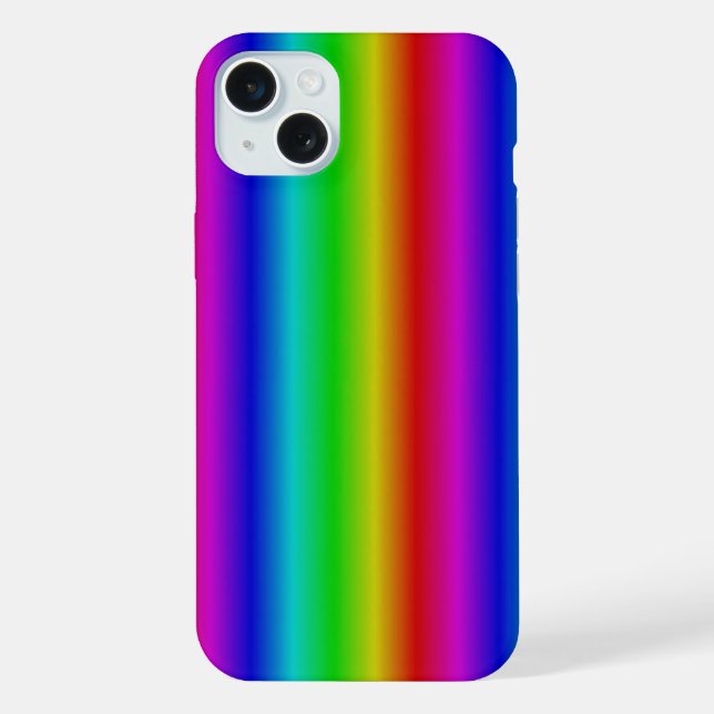 Regenbogenstreifen - Muster iPhone Hülle (Rückseite)