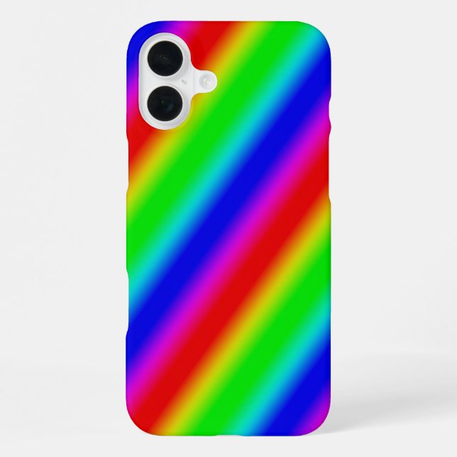 Regenbogenstreifen - Muster iPhone Hülle (Rückseite)