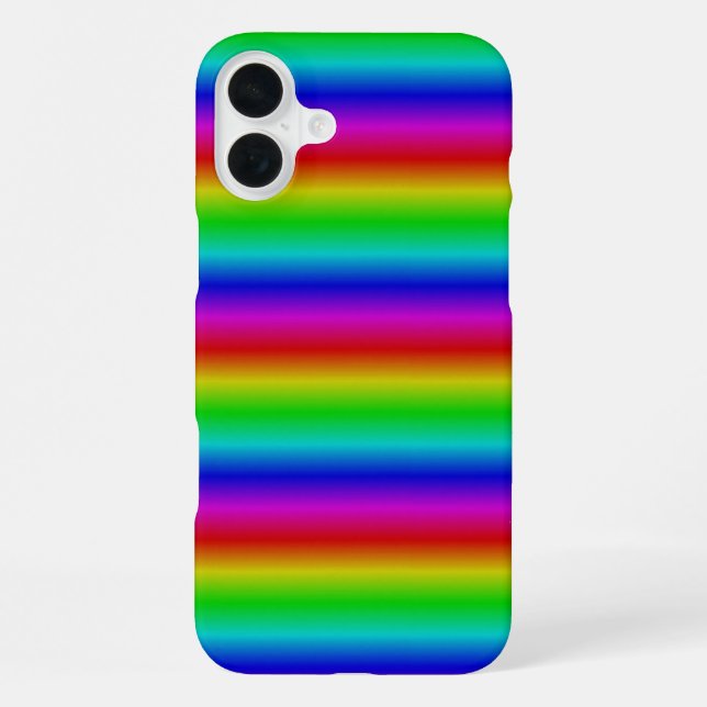 Regenbogenstreifen - Muster iPhone Hülle (Rückseite)