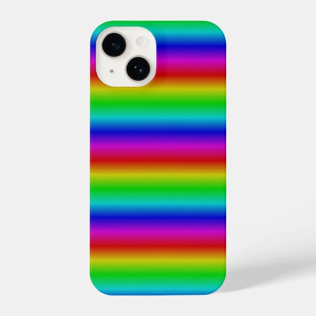 Regenbogenstreifen - Muster iPhone Hülle (Rückseite)