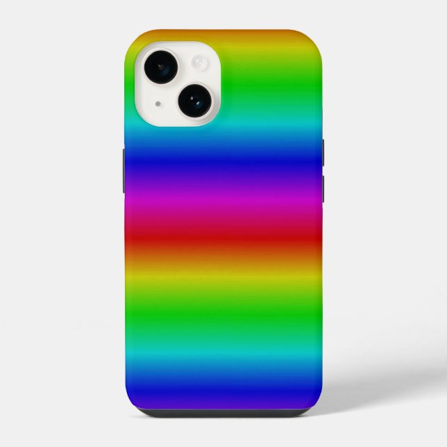 Regenbogenstreifen - Muster iPhone Hülle (Rückseite)