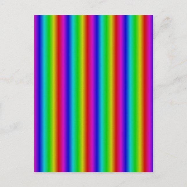 Regenbogenstreifen - Muster Postkarte (Vorderseite)