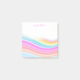 Regenbogenstreifen-Muster Rosa Benutzerdefiniert Post-it Klebezettel
