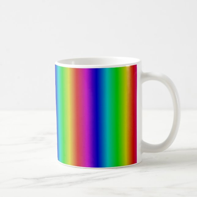 Regenbogenstreifen - Muster Tasse (Rechts)
