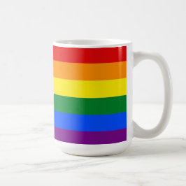 Regenbogenstreifen Muster Tasse Liebe ist Liebe