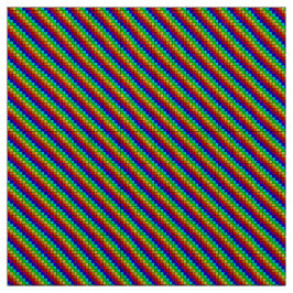 Regenbogenstreifen - Naturgewebe Stoff