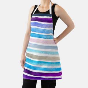 Regenbogenstreifen niedliche Aquarellfarbe Schürze