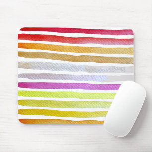 Regenbogenstreifen niedliche Wasserfarbe Mousepad