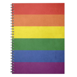Regenbogenstreifen Notizblock