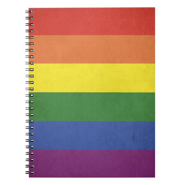 Regenbogenstreifen Notizblock (Vorderseite)