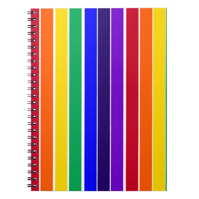 Regenbogenstreifen Notizblock (Vorderseite)