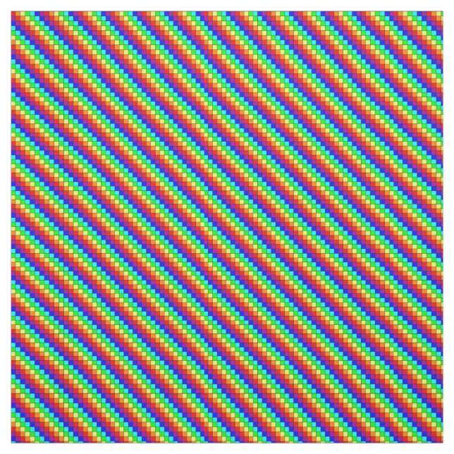 Regenbogenstreifen - Pima-Baumwollgewebe Stoff (Muster)