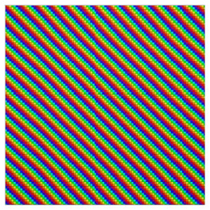 Regenbogenstreifen - Polyester-Poplin-Stoff Stoff